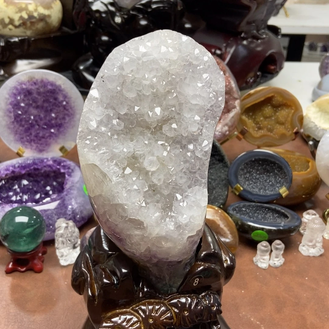 紫晶摆件未镶嵌水晶