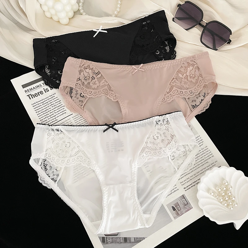 蕾丝内裤女轻奢时尚少女纯欲风轻薄透气2025新款性感冰丝女士短裤