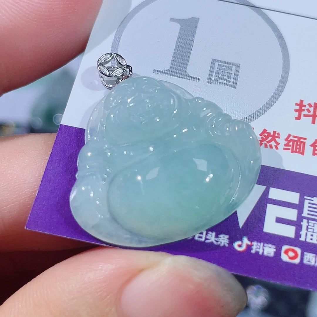 翡翠未镶嵌颈饰佛公