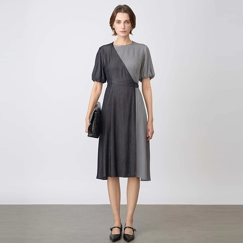 【丽公主】圣迪奥夏季复古高端优雅精致裙子气质连衣裙S24281216