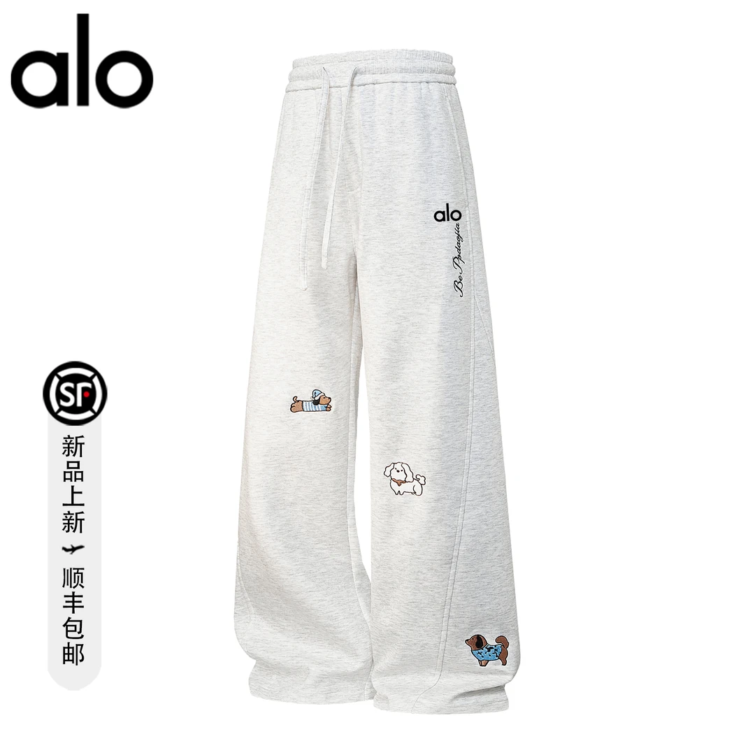 【官方奥特莱斯】品牌折扣阔腿休闲裤男女直筒宽松大码运动弯刀卫裤