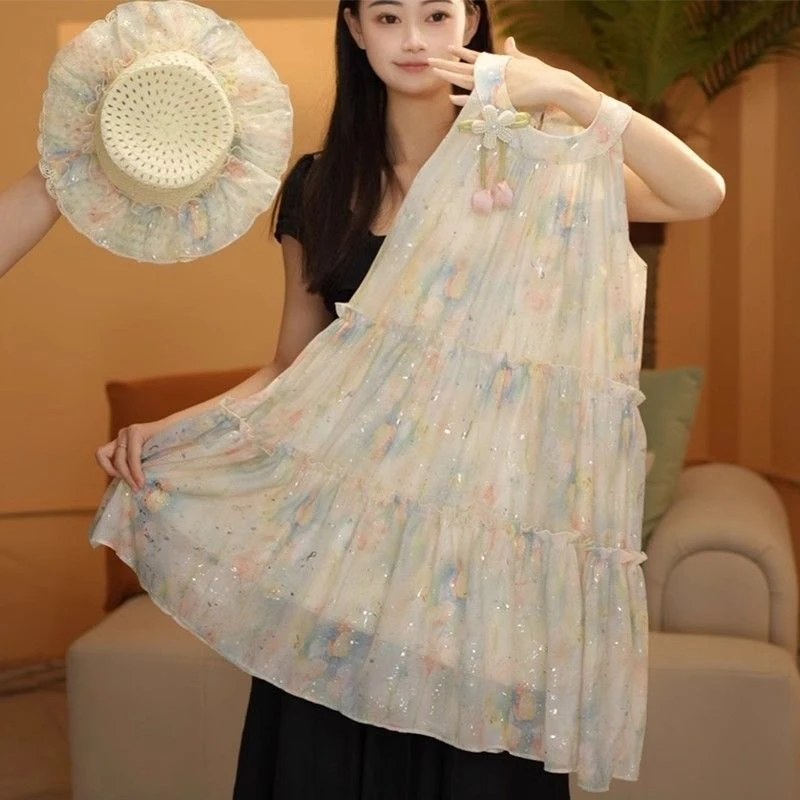 女童超仙公主裙夏款2025夏季爆款小女孩连衣裙6-12岁潮款高级感