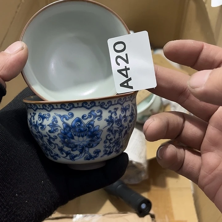 瓷片茶摆件工艺品摆件666