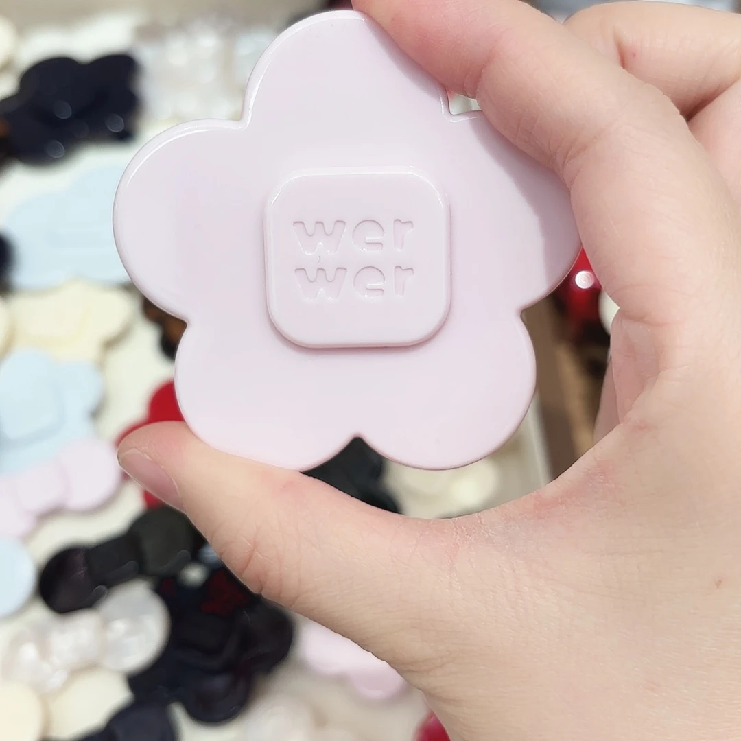 皮质铁合金大号花朵粉色