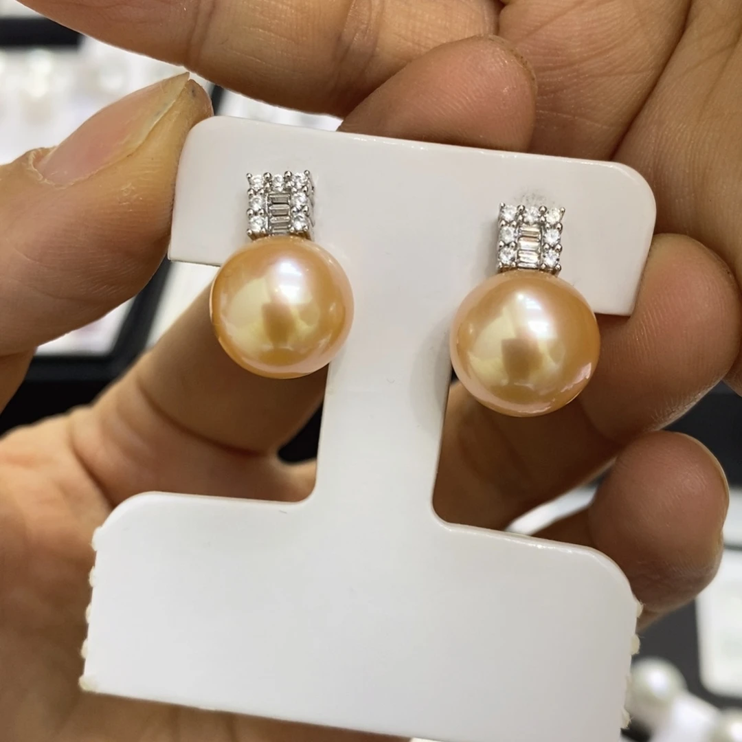 耳饰淡水珍珠银S925镶嵌