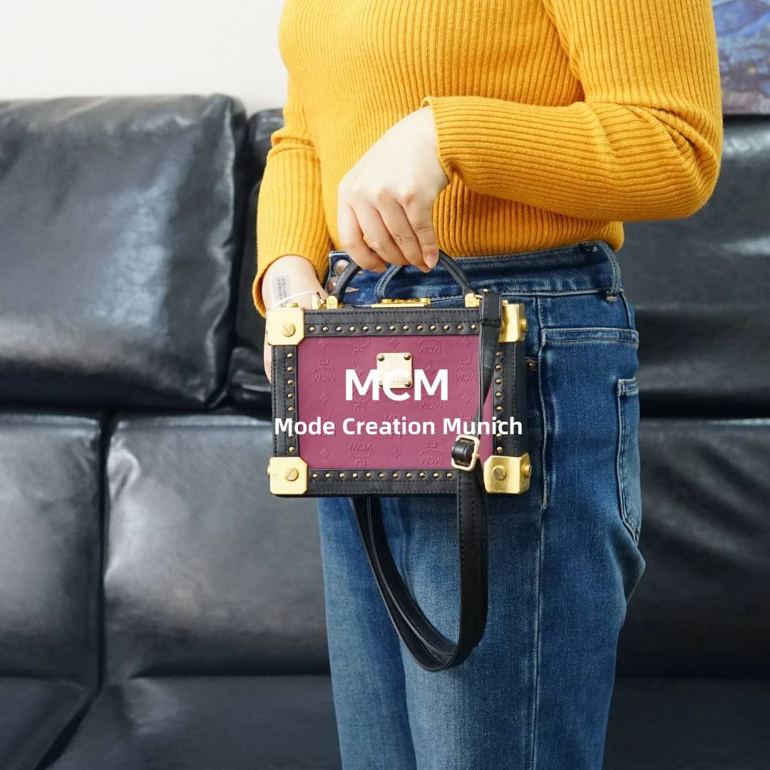 95新 MCM 紫色盒子包/SD01403051/3051
