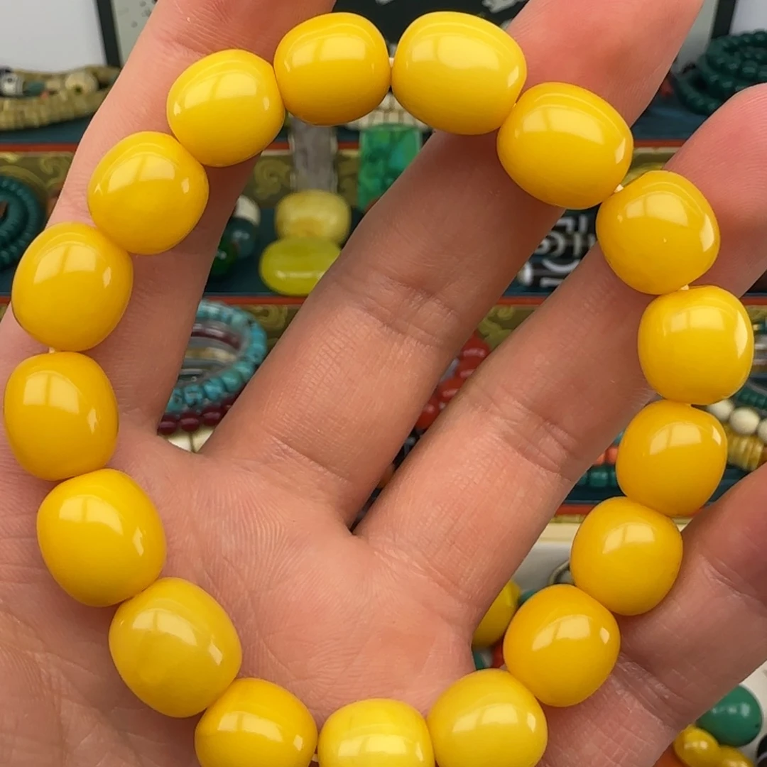 精选鸡油黄蜜蜡单圈