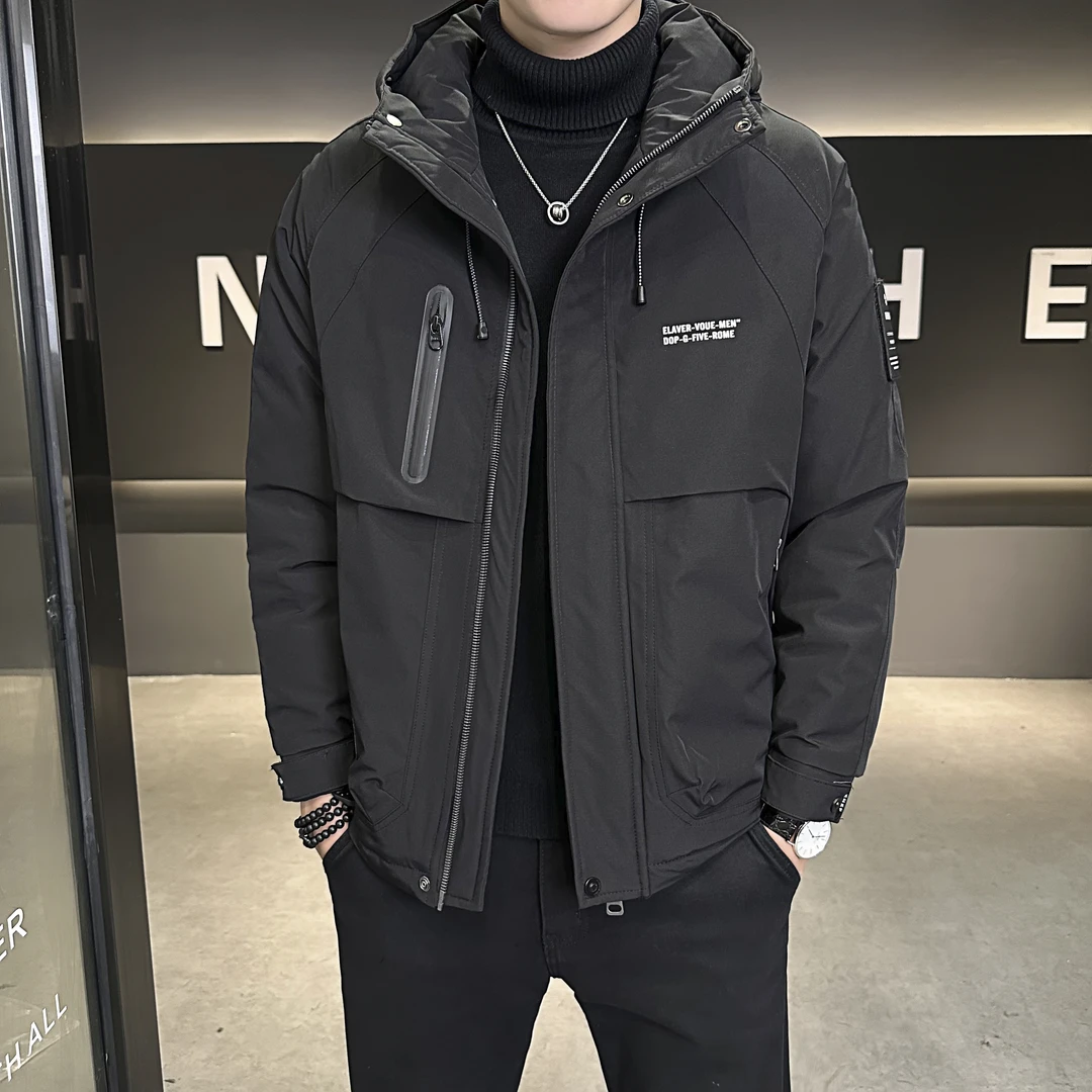 H8153保暖加厚工装冲锋衣运动防风潮流冬季男士