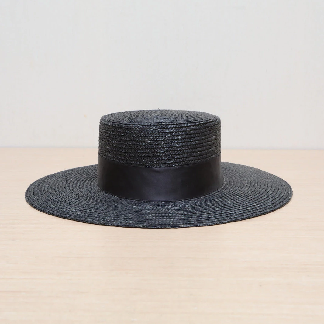 99新 GUCCI/古驰 汤/P235806779/ 黑色 草编 帽子 M