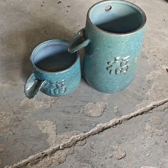 【闪购商品】福字流水两个瑕疵绿色