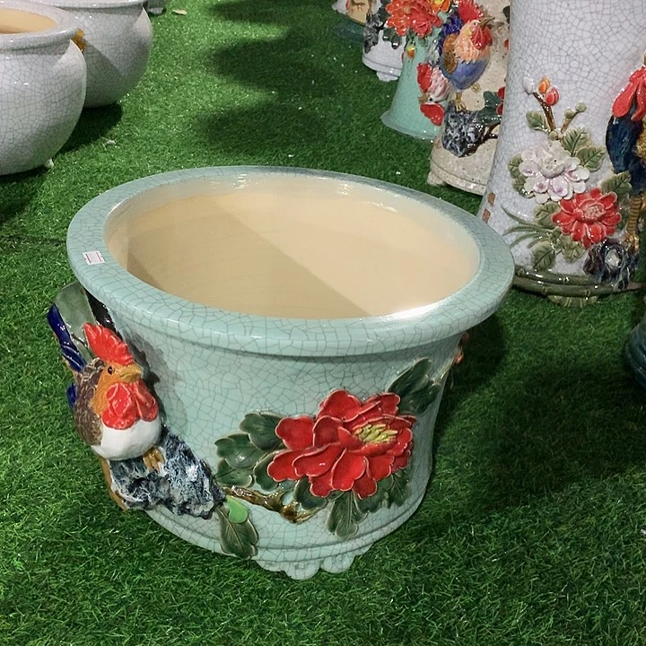 怡***饰高温粗陶石湾花盆