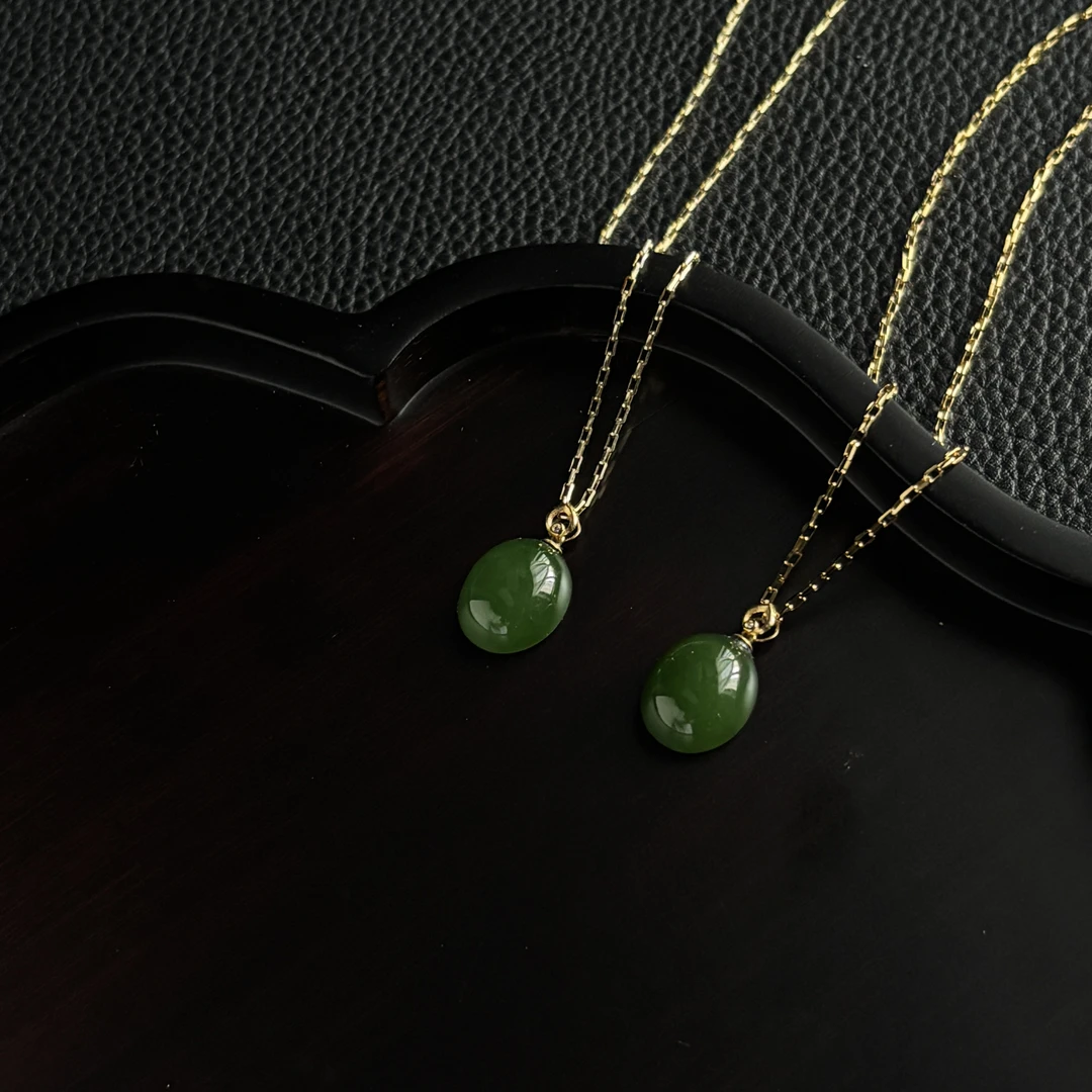 锦鲤说「大虫专属」（赠链）和田玉 18k金镶嵌吊坠 多样性发一