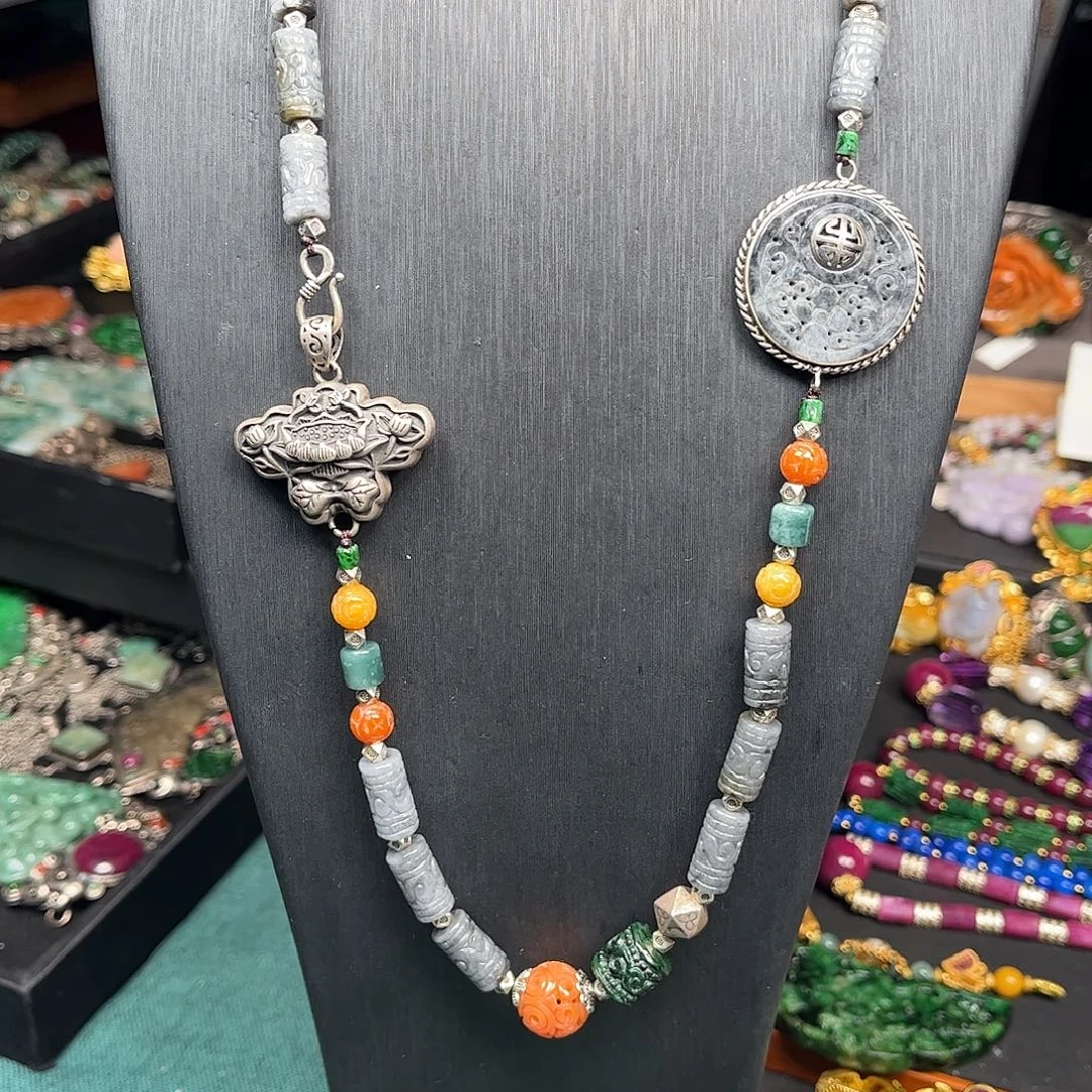 翡翠未镶嵌项链双十二直降不议