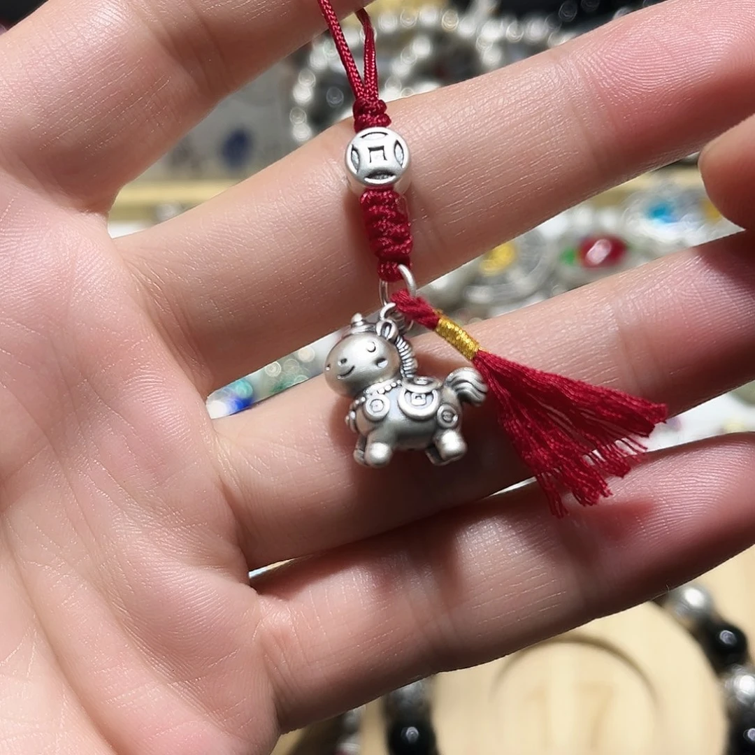 吊坠足银珐琅手机