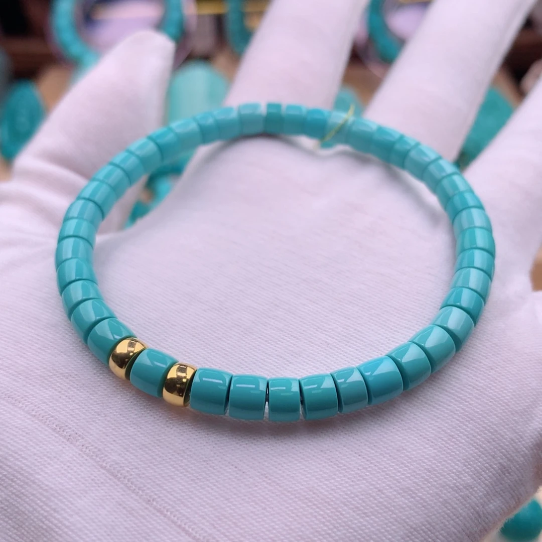 绿松石珠宝奇石18K金镶嵌