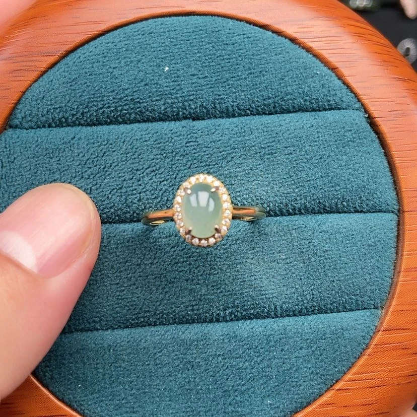 【闪购商品】银S925镶嵌戒指翡翠