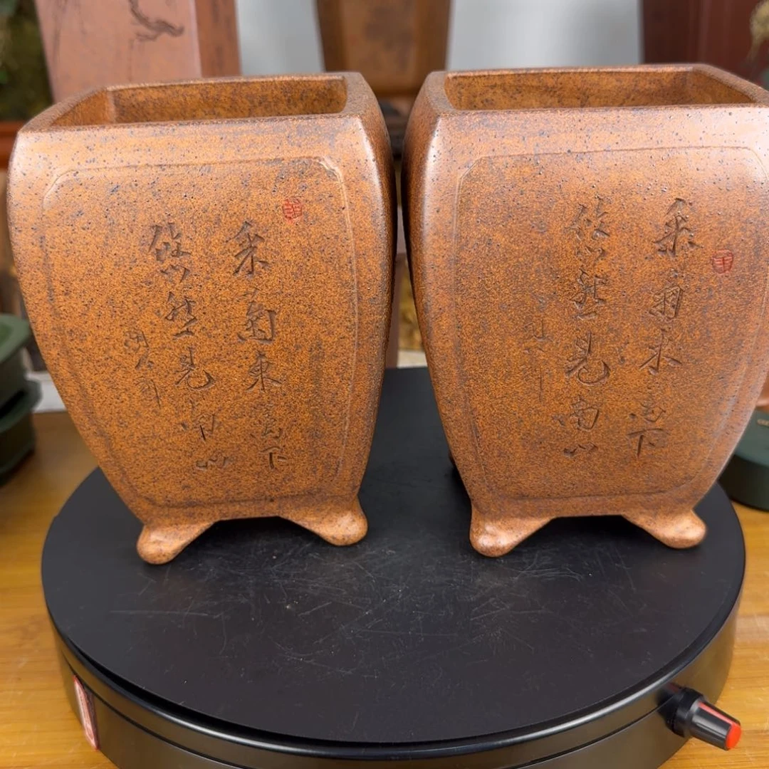 紫砂花盆用****0紫砂花盆2个