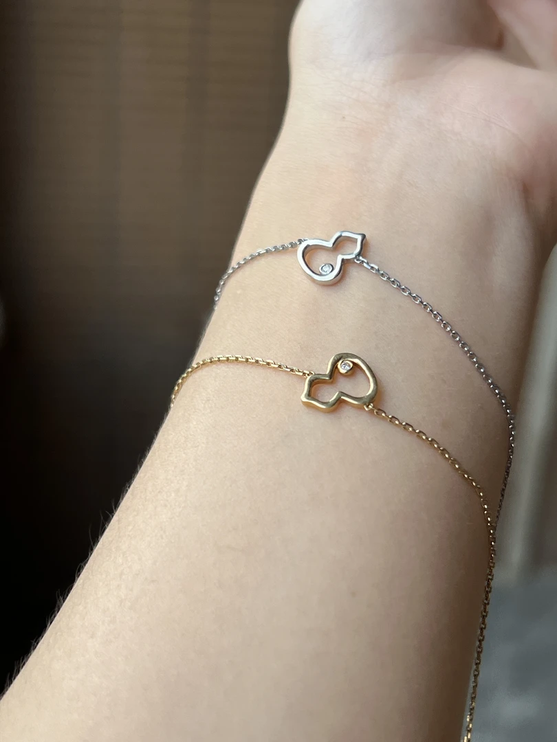 【DesiGner的珠宝店】18k金钻石手链k黄k白葫芦手链