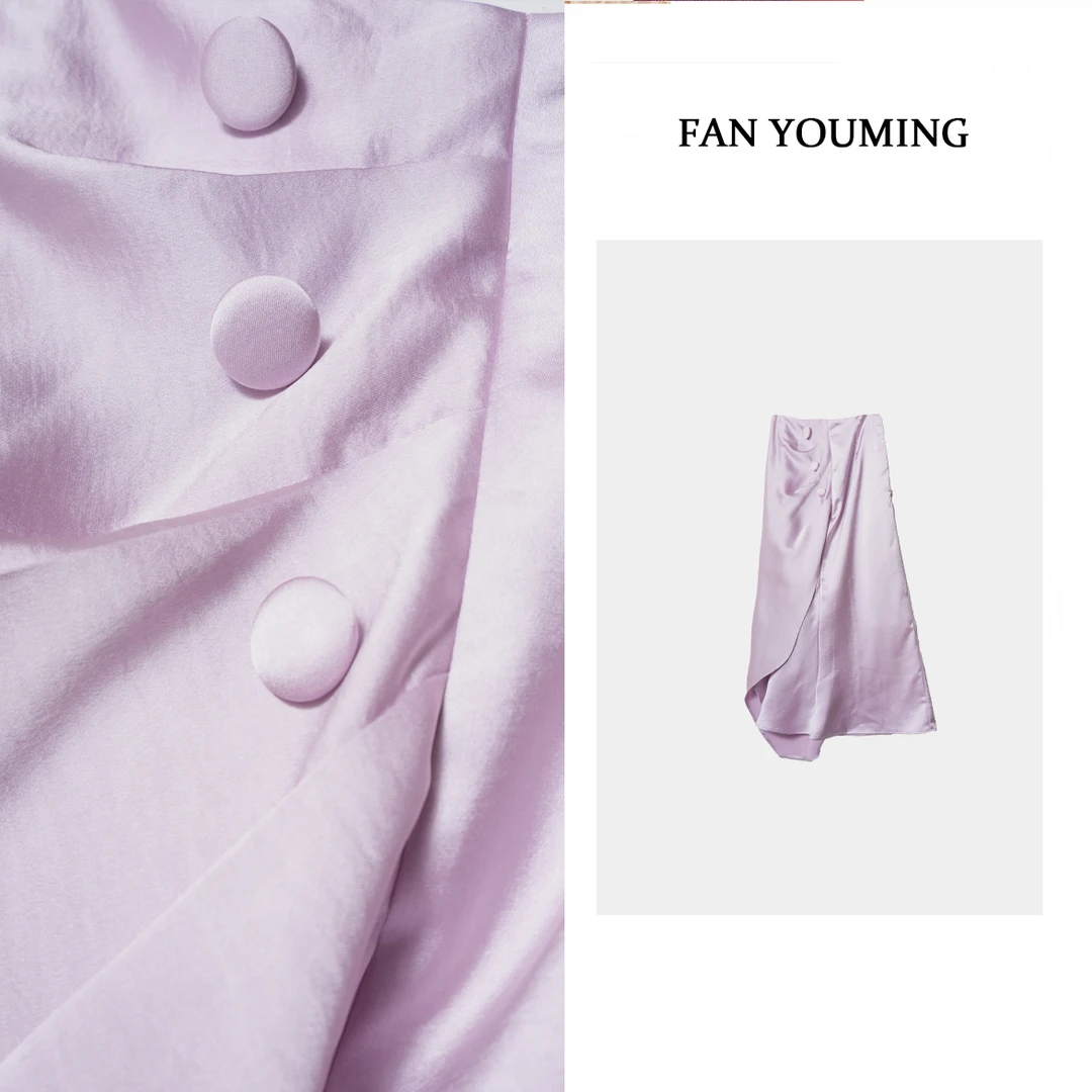 H型荷叶裙不起球长裙高腰半身裙休闲外穿秋季中长款保暖百搭