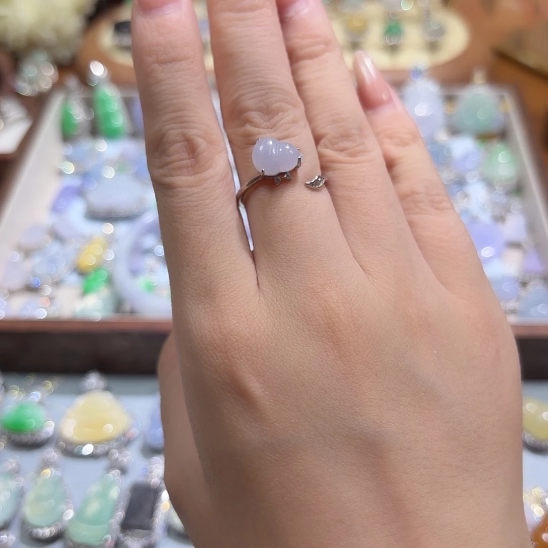 翡翠银S925镶嵌戒指