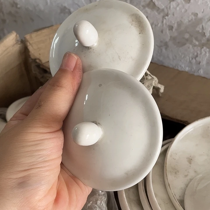 杯强化瓷圆钮杯子盖2个