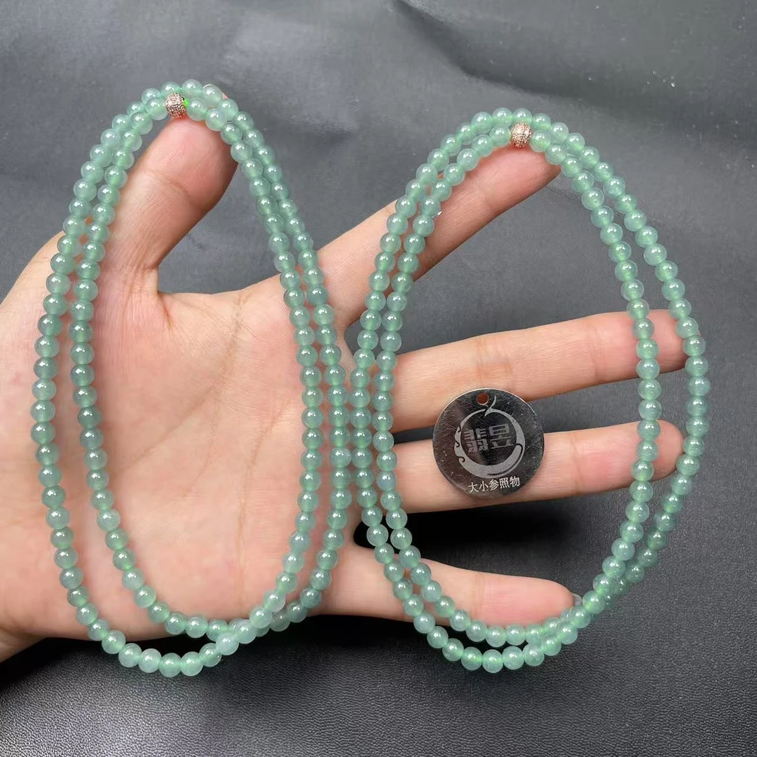 翡昱-N03-47107-714-天然A货翡翠珠链/约4+/约128颗/多样性发其一