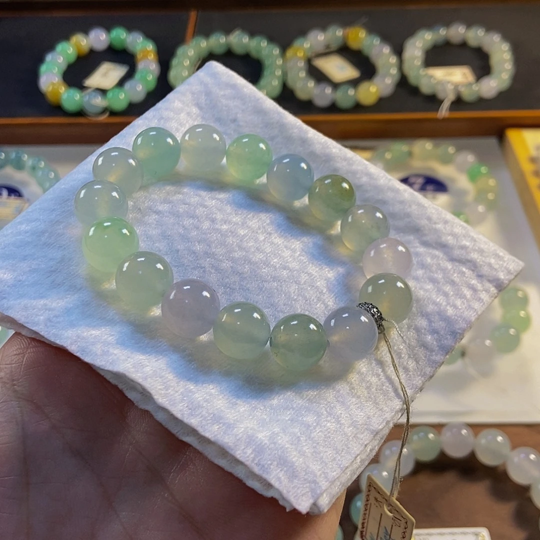 定制翡翠未镶嵌翡翠手串卡11.8