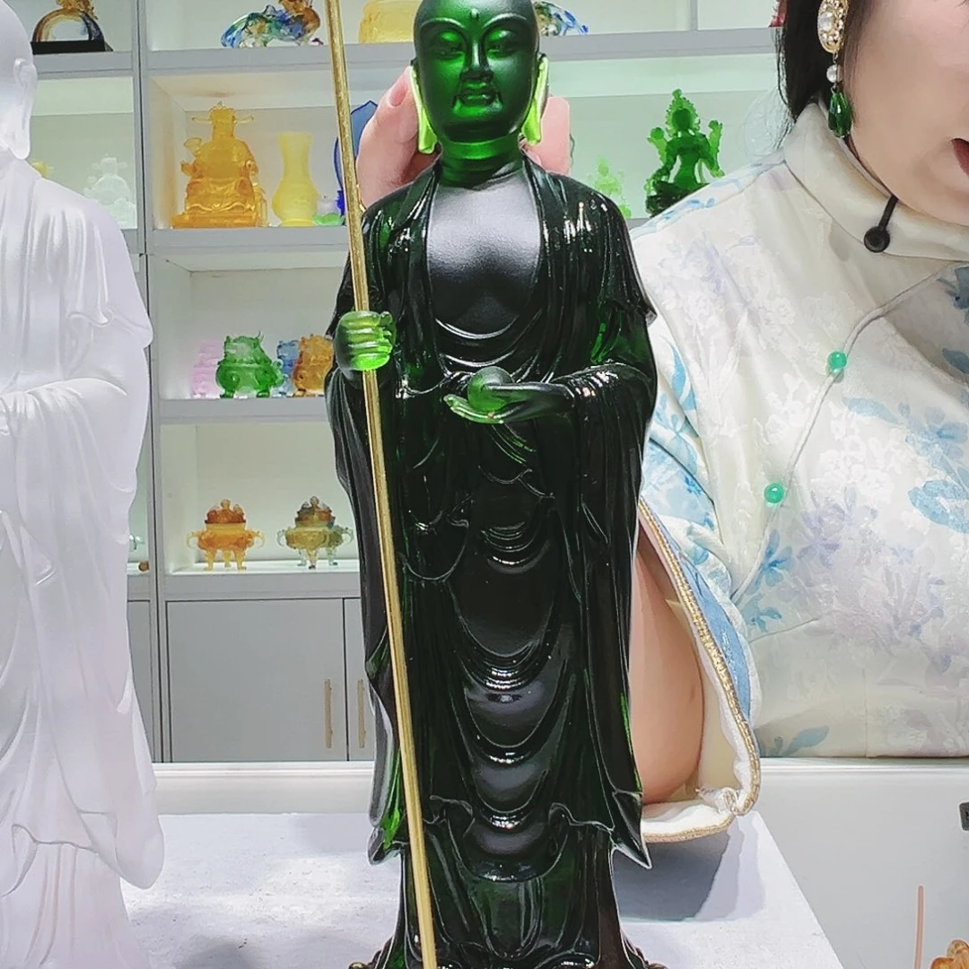 【闪购商品】手工艺品琉璃九华山地藏王菩萨 29cm