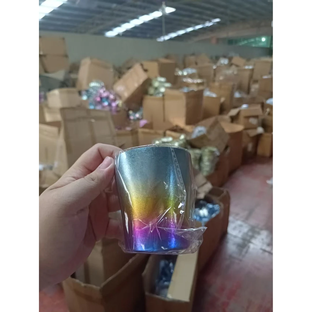 瑕疵冰花纯钛双层斜身杯