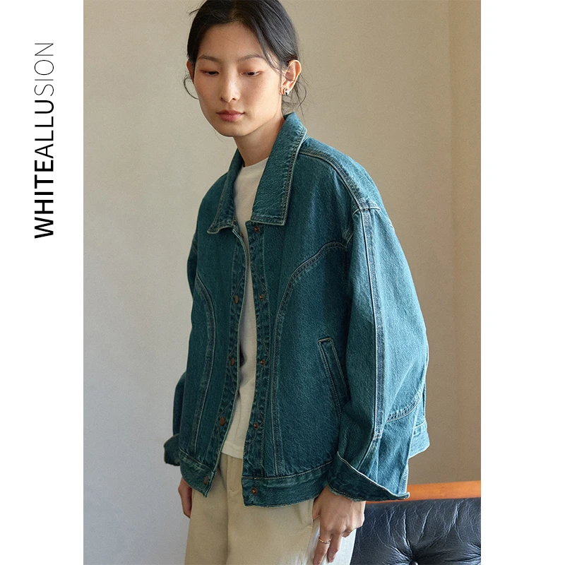 素典【丹宁牛仔】牛仔外套高级感超好看小个子休闲复古上衣2503