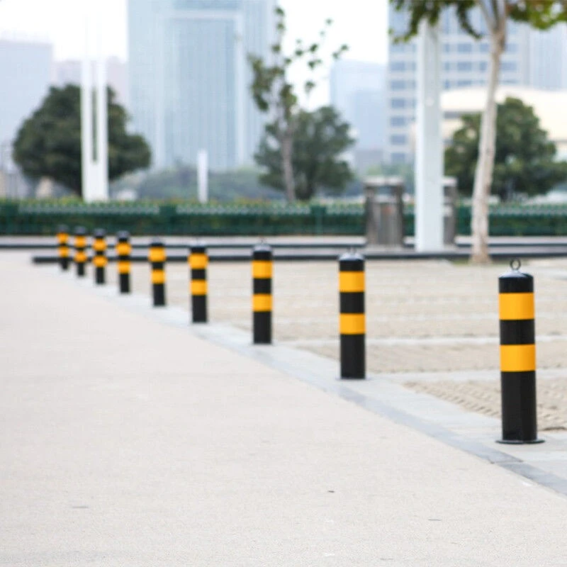 加厚钢管防撞柱固定桩警示用于道路隔离及停车位防护阻车反光挡车