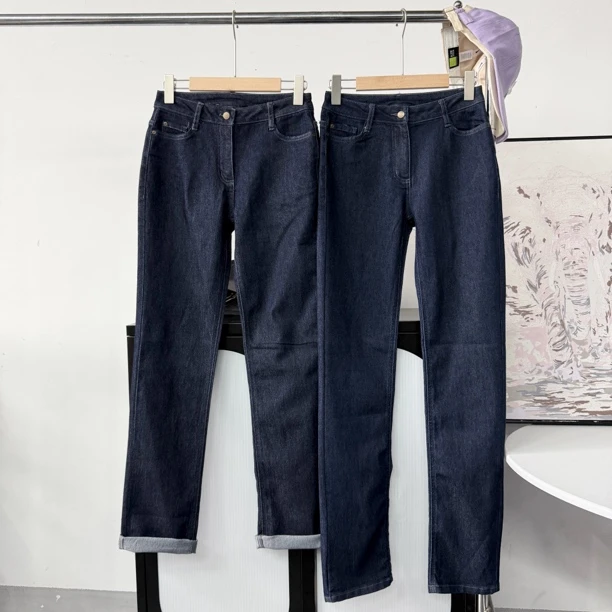 0507（有大码）深蓝色中腰弹力（高个子必入）显瘦气质休闲牛仔裤