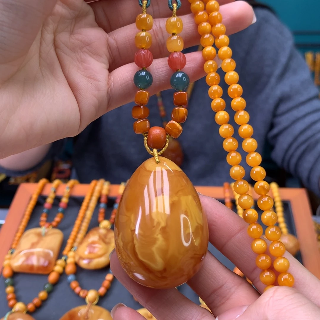 蜜蜡未镶嵌颈饰天然