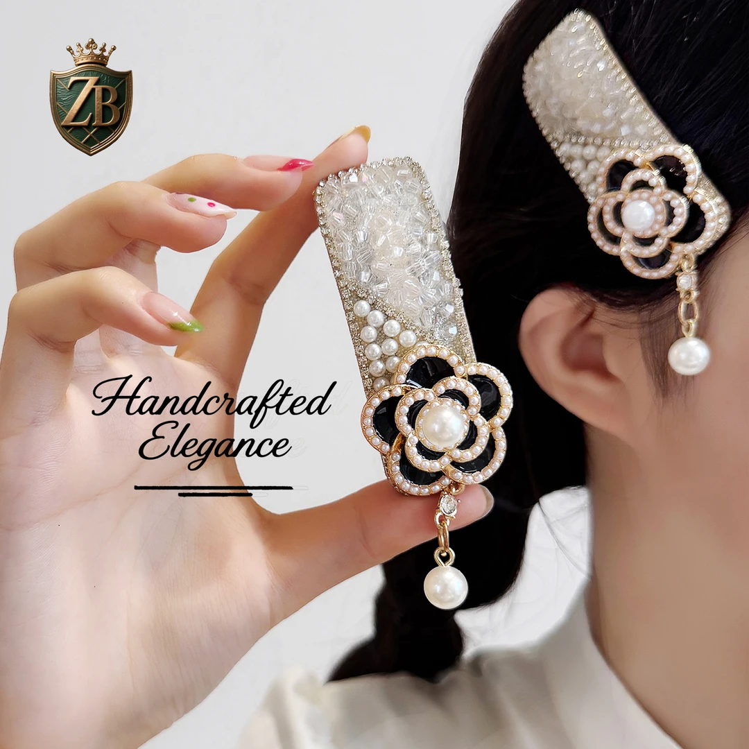 weixiang/薇香245山茶花优雅个性掰掰夹气质百搭复古2025时尚发夹