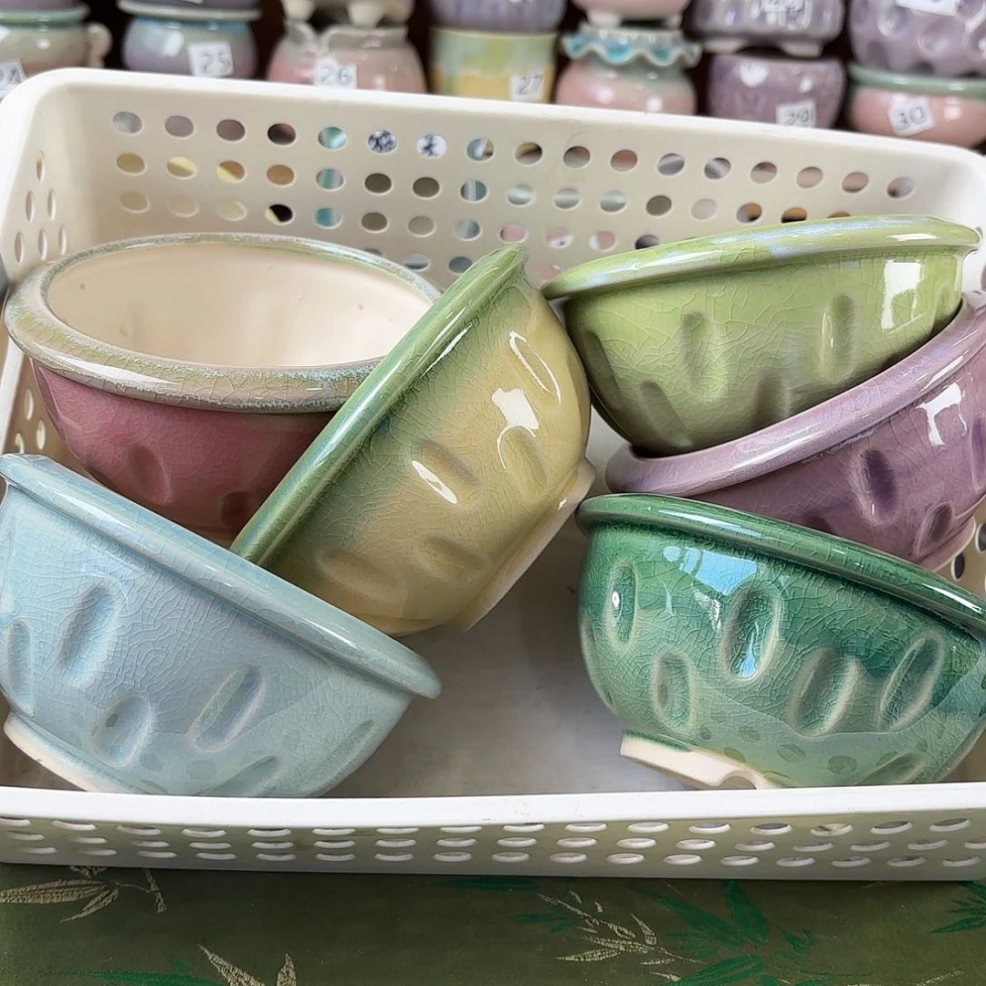 红陶量货/口10-12高深浅搭配发6个