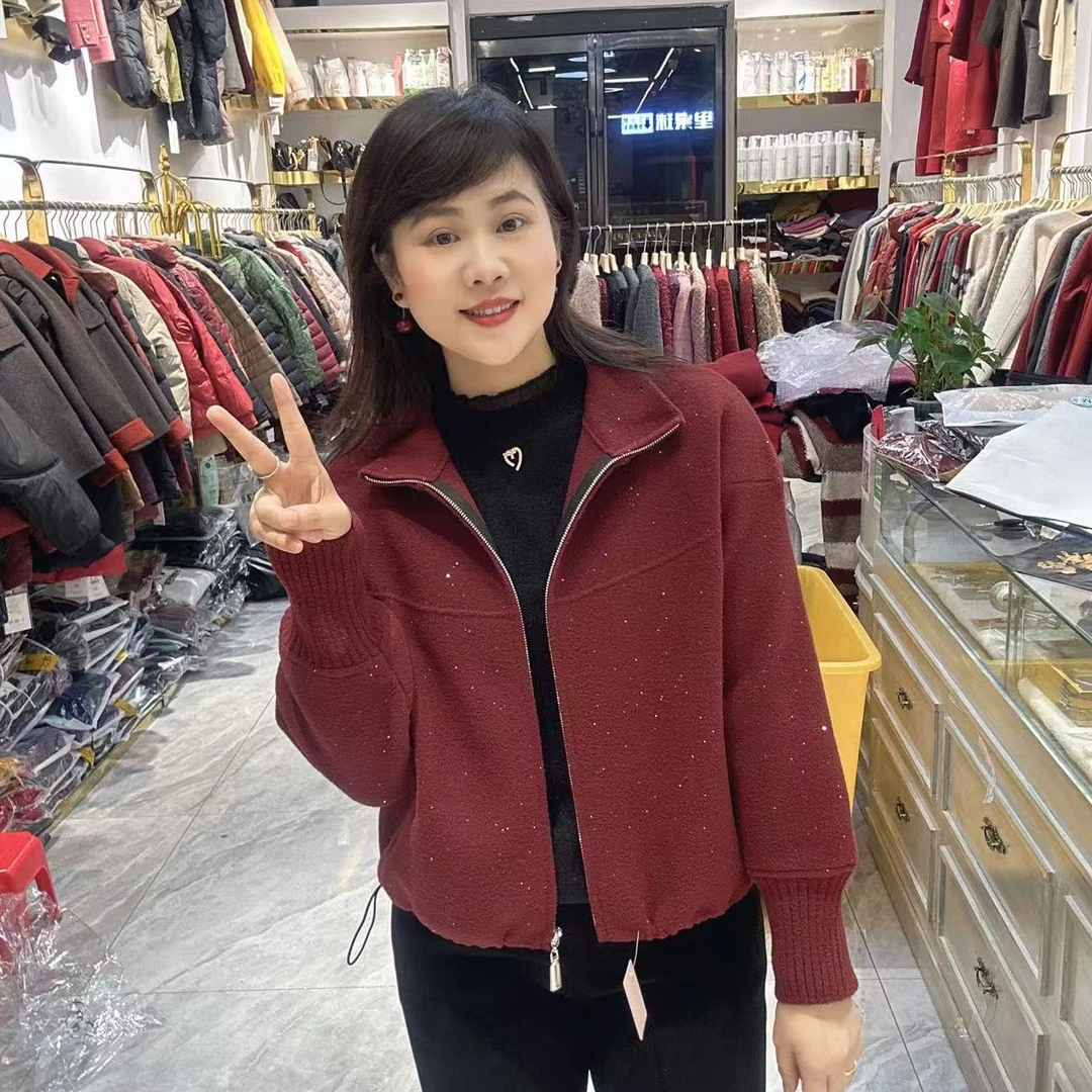 8-1033拉链款星光外套60长