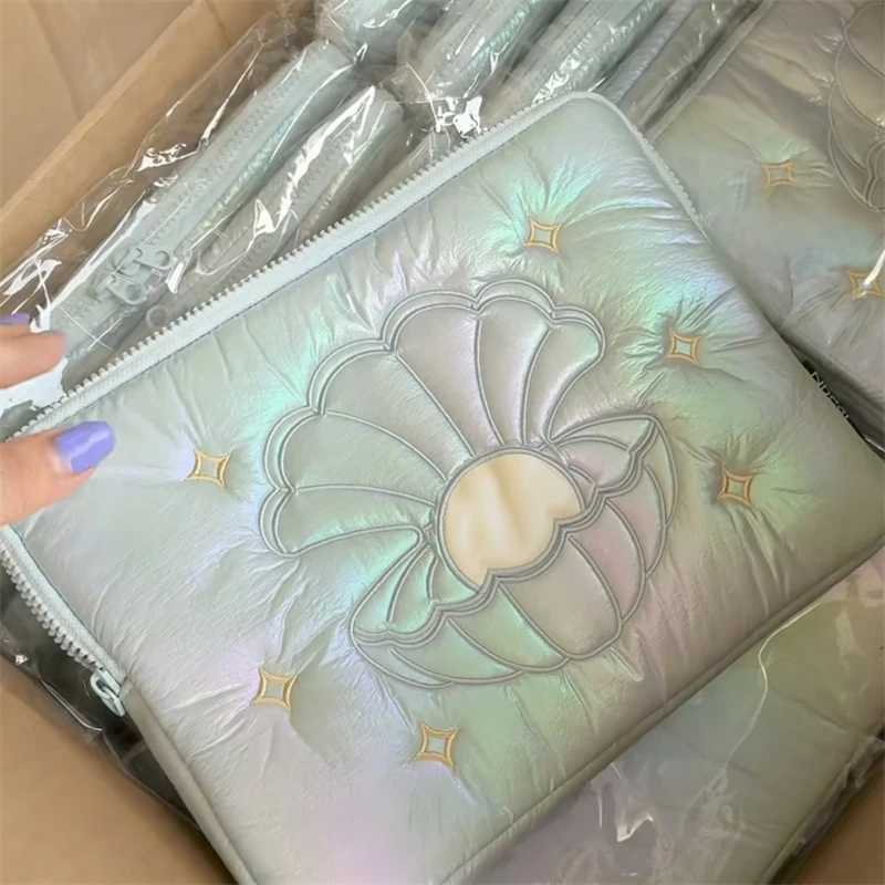 新品 刺绣贝壳收纳包29X23CM NO.退NO.换