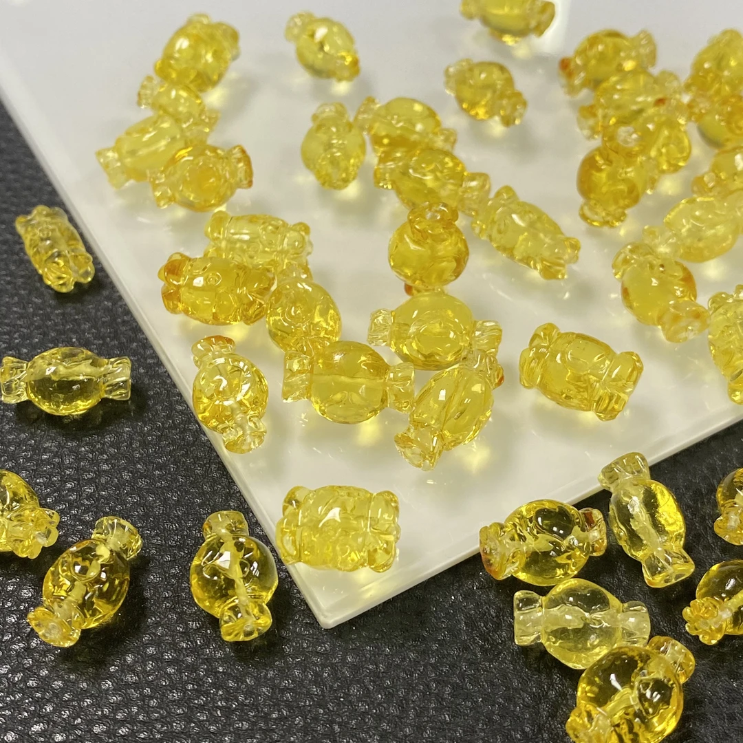 「戴琴珠宝」DQ1172-琥珀糖果通孔配饰（多样性发其一）