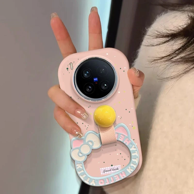 波点猫支架适用vivox200s手机壳设计感小众VIVOx100pro超火x90女