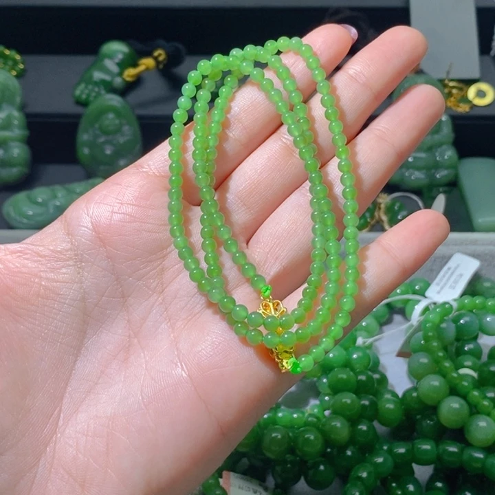 和田玉（碧玉）未镶嵌项链