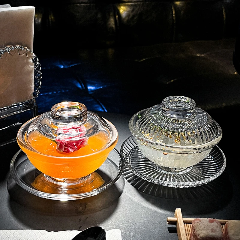 贰麻酒馆酒具鸡尾酒杯晕茶杯燕窝盅甜品碗碟二麻彩虹斗酒酒具家用