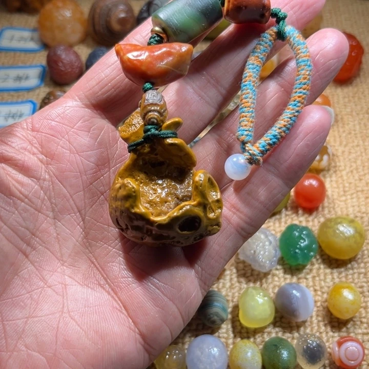 琉璃手工艺品钱袋子挂件