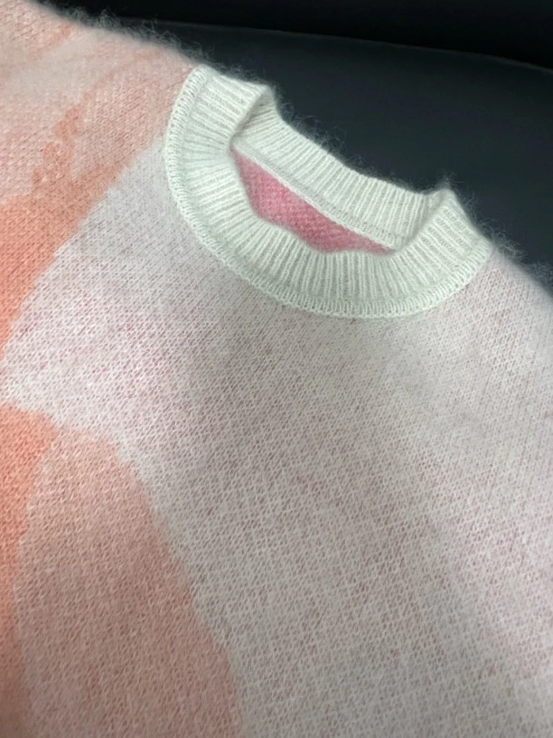 招财小锦鲤 100%羊绒加绒提花拉绒毛衣#5286