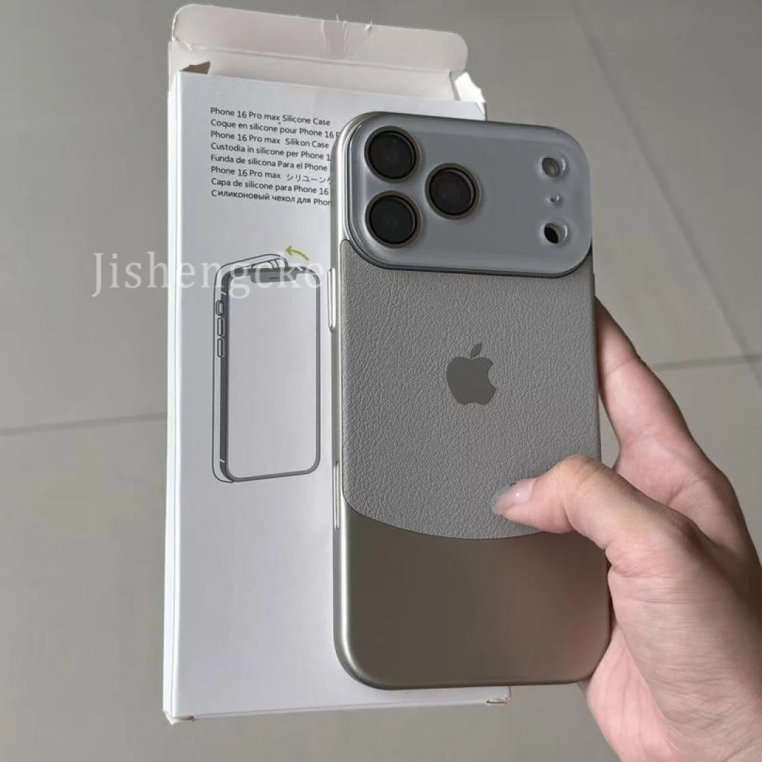 ins拼色素皮纹适用iPhone17promax手机壳16ProMax水晶护镜17pro硬