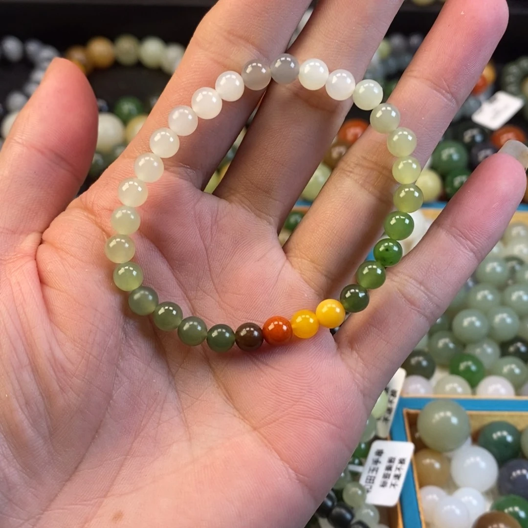 和田玉手串未镶嵌卡6福利多宝