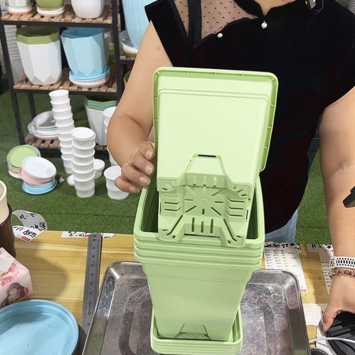 特价方盆口16高18果绿带托5只