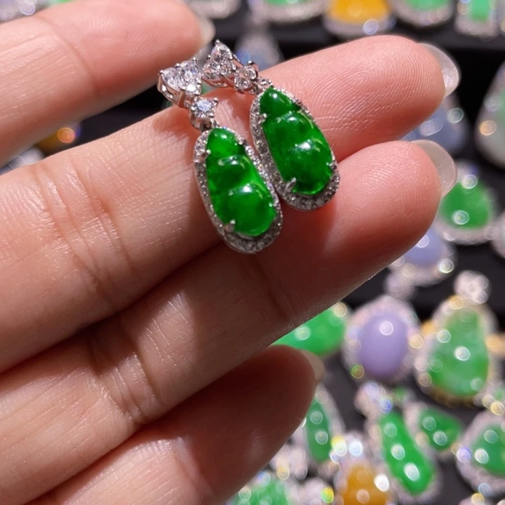 翡翠银S925镶嵌颈饰