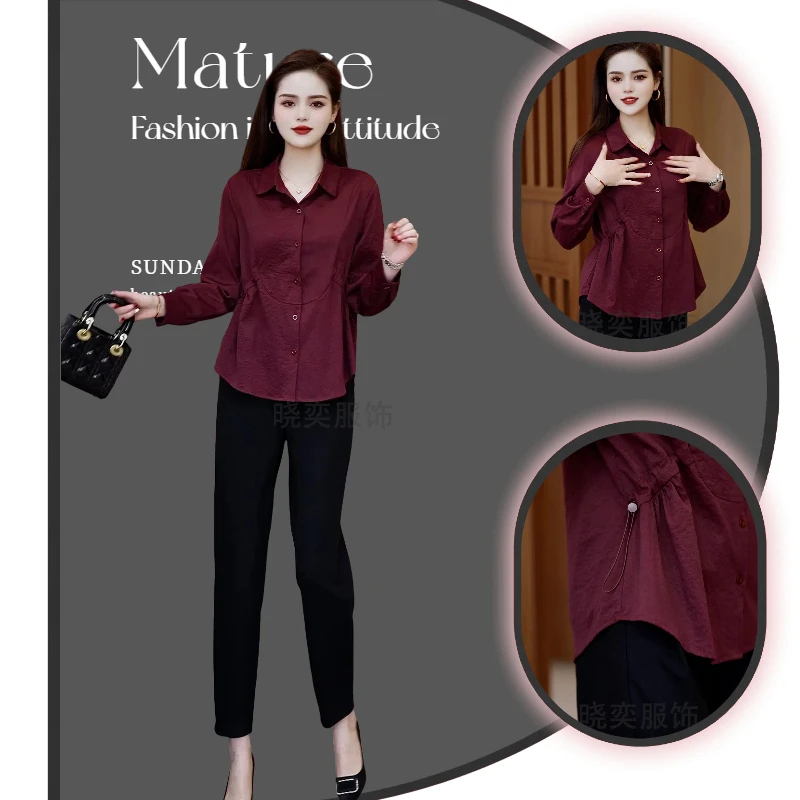秋款爆款百搭宽松显瘦遮肉遮肚子减龄休闲时尚收腰女士上衣小衫
