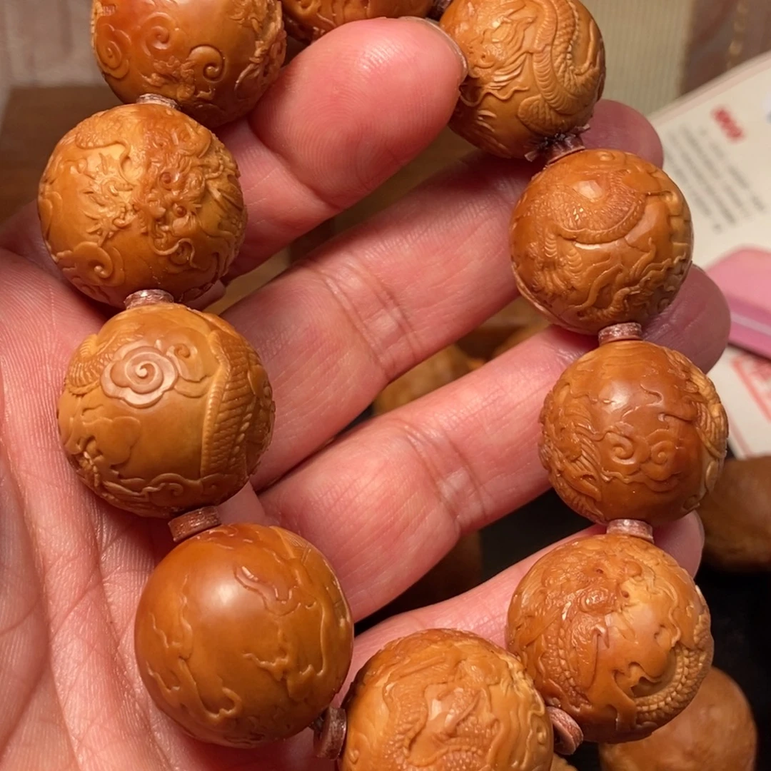 S***E橄榄核手串/手链2.2正圆龙