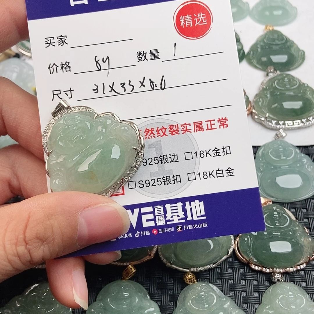 翡翠银S925镶嵌颈饰